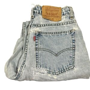 Levi's | Light Blue Denim Jeans Worn Holy Butt Rip Jeans 11L (tag size) modern 9